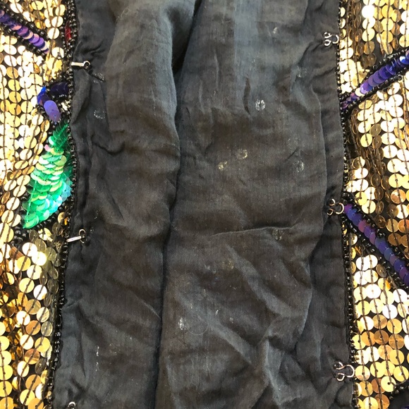 JEAN for JOSEPH LE BON Silk Sequin Cardigan XL - Picture 7 of 8